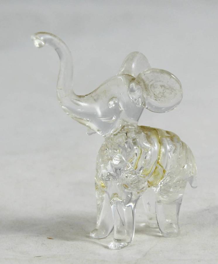Glass - Miniature Elephant - Beautiful! - Bid Now!!!