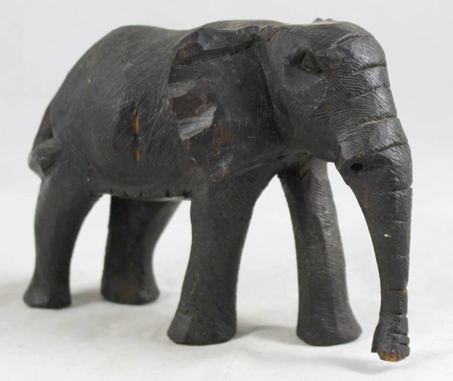 Carved wooden elephant