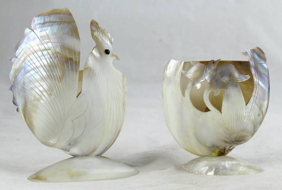 Sculptured Shells - Pair - Beautiful! - Bid Now!!