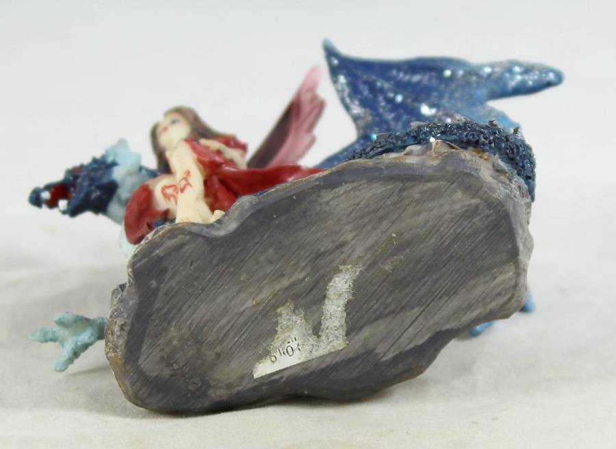 Fairy on Black Dragon - Gorgeous! - Bid Now!!!