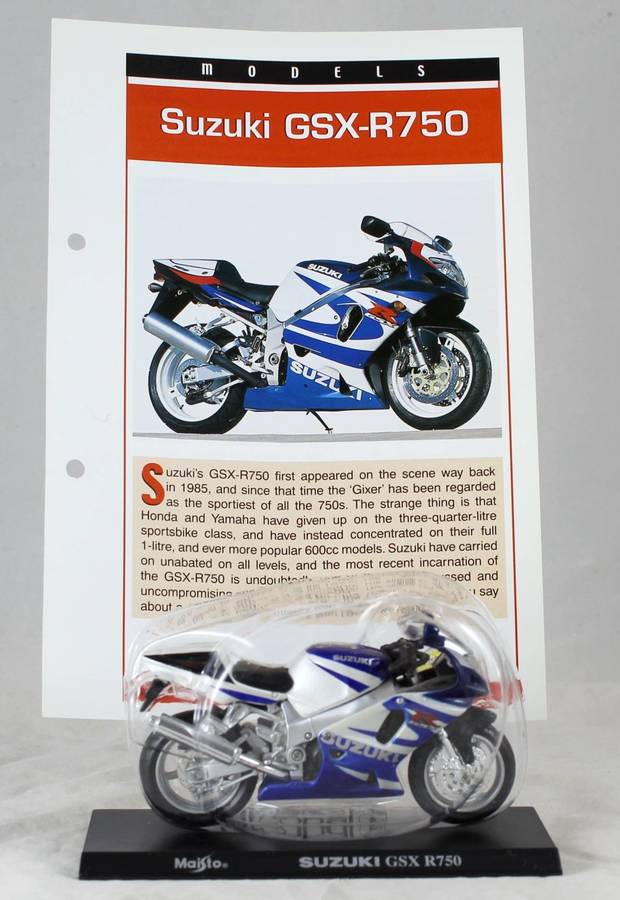 Maisto - Suzuki GSX-R 750 - bike & info sheet