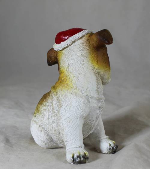 Christmas decorated bulldog