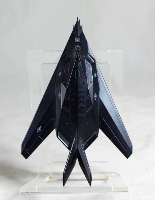 Postage Stamp Planes - Metal Die Cast on Stand -  F-117  Stealth  - Bid Now!!