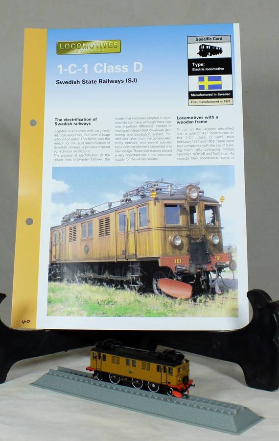 Del Prado - Locomotives of the world - N gauge - Swedish state railways 1-C-1 Class D