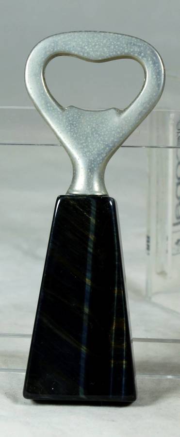 Bottle opener - Marble and silver