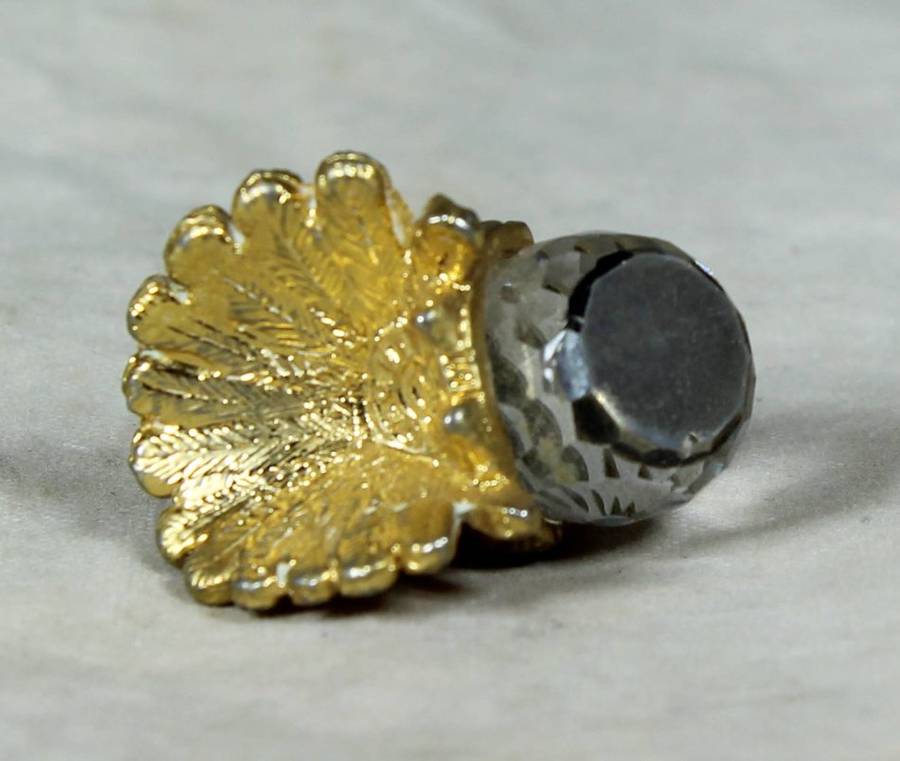 Miniature metal and glass dove