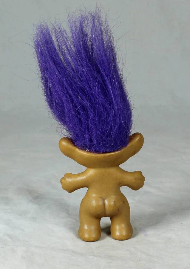 TROLL DOLL WITH PURPLE HAIR - BID NOW!!!!