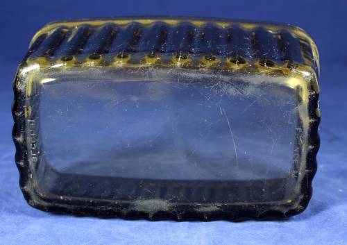 VINTAGE FRENCH ARCOPAL SMOKED GLASS OVEN DISH WITH RIBBED PATTERN - BID NOW!!