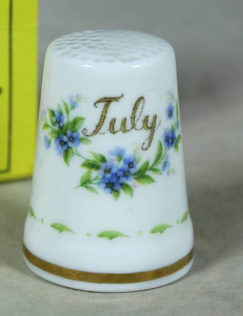 COLLECTABLE THIMBLE-ROYAL ALBERT-JULY (LOVELY)-BID NOW!!