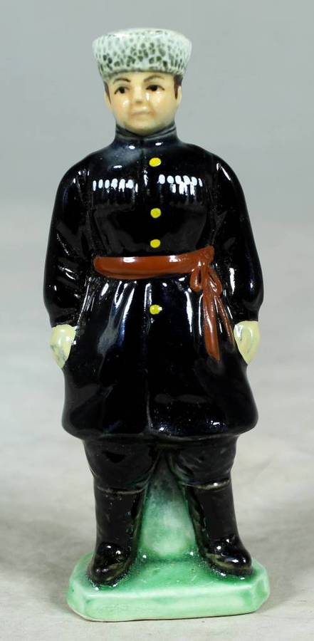 VINTAGE PORCELAIN FIGURINE (MARKED FOREIGN)-MAN IN MILITARY CLOTHES #59-BID NOW!!