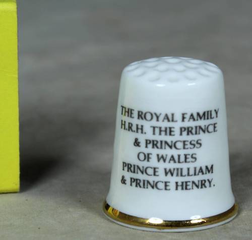 Thimble - Prince & Princess of Wales with Prince William & Prince Henry