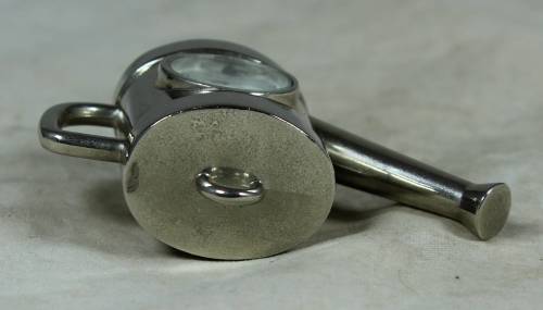 Silver plated watering can with miniature watch