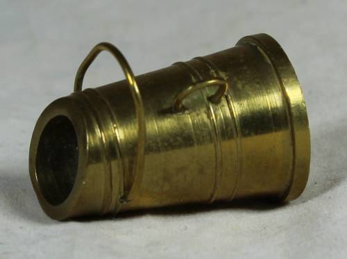 Miniature brass coal shuttle