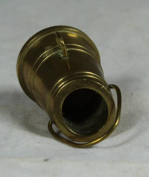 Miniature brass coal shuttle