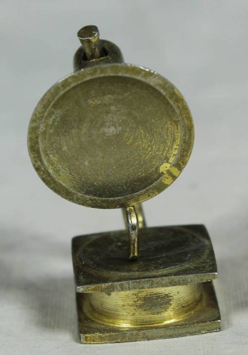 Miniature brass vintage gramophone