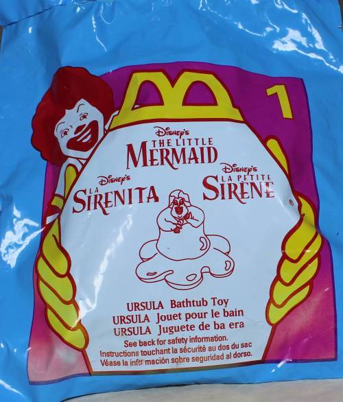 McDONALD`S LITTLE MERMAID (1996) URSULA (BATH TUB TOY) BID NOW!