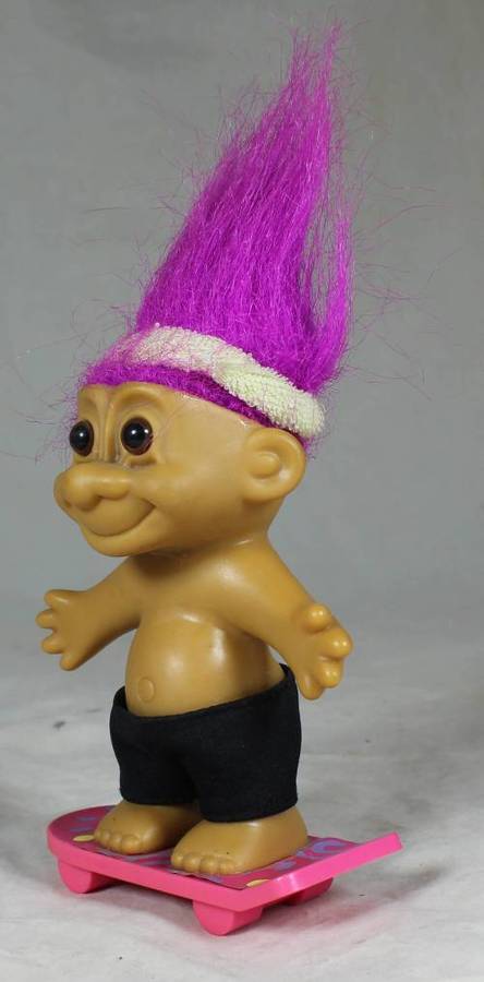 Russ Troll on a skateboard
