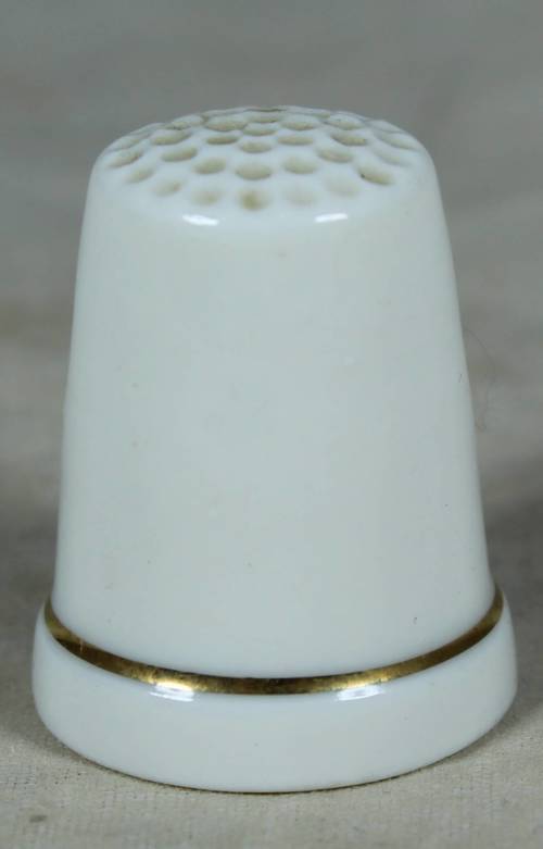 Porcelain thimble - two yellow birds