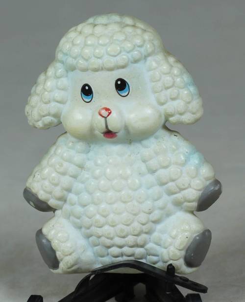 Miniature plastic lamb fridge magnet