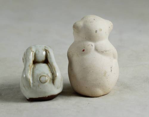 miniature monkey and a rabbit