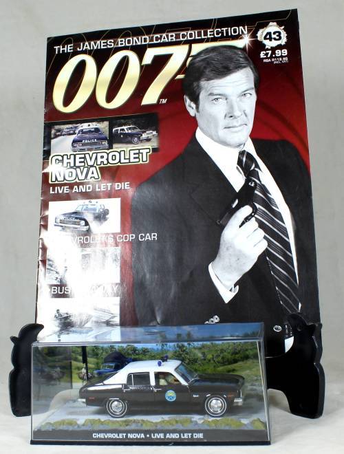 JAMES BOND 007 WITH MAGAZINE UNIVERSAL HOBBIES- Chevrolet Nova (Live And Let Die #43)