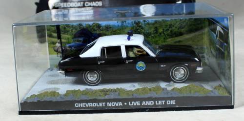 JAMES BOND 007 WITH MAGAZINE UNIVERSAL HOBBIES- Chevrolet Nova (Live And Let Die #43)