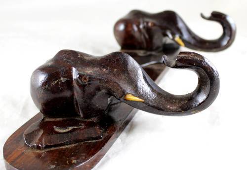 Wooden Carved Elephant - Coat/Jacket Hanger - Bid Now!!!