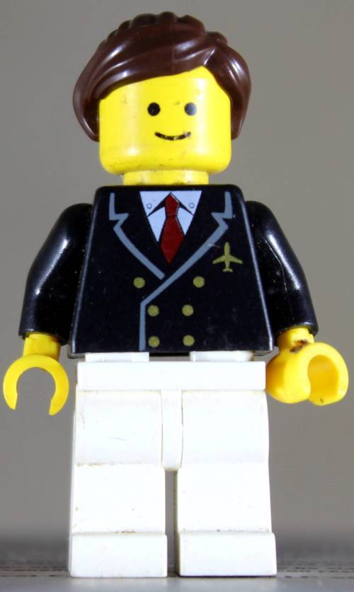 LEGO MINI FIGURINE - Pilot With Red Tie (AIR030)