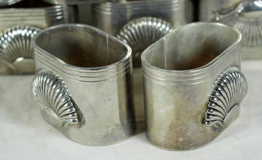 Set of 12 Silver Plated Serviette Holders - Beautiful!!! - Bid Now!!!
