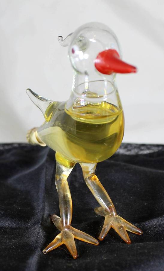 Bols - Curacao Triple Sec - hand blown, glass bird