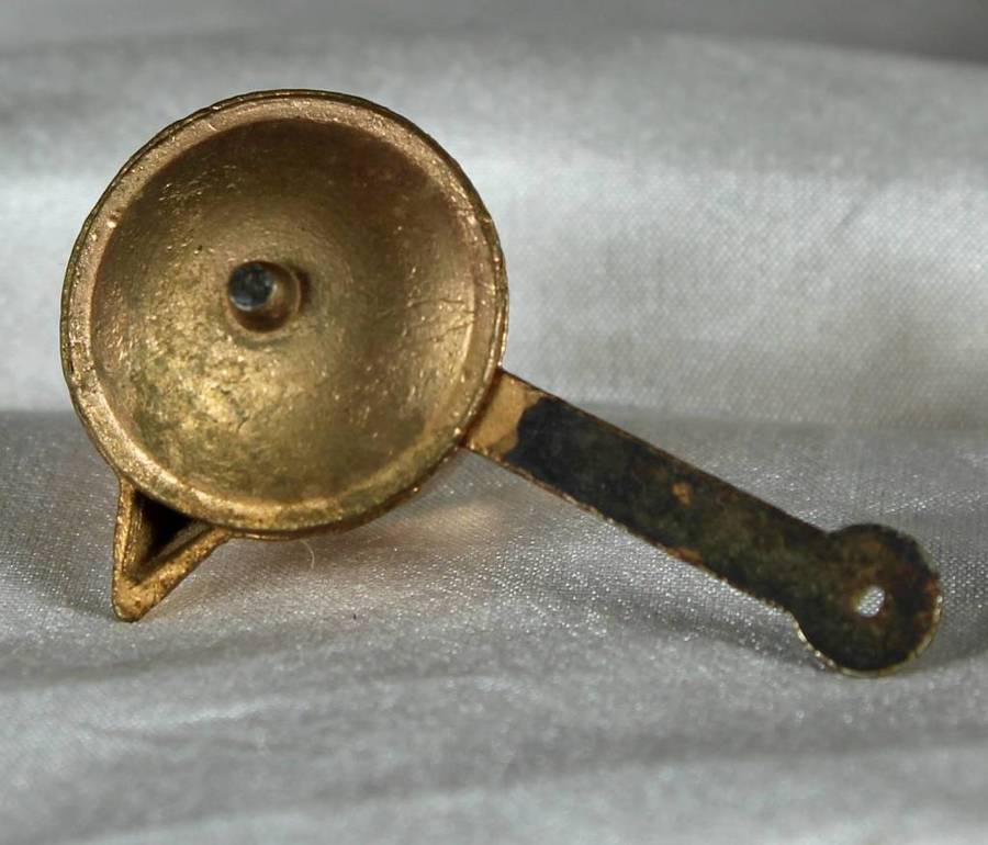 Miniature Copper - Lidded Pouring Pot