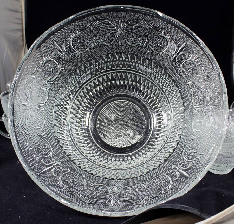 Large punch bowl set