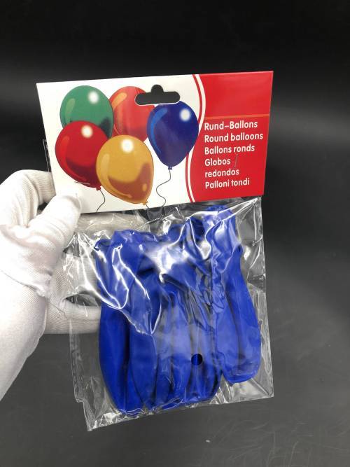 10 pcs pure color balloons 2.5g 25cm blue