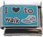 Italian charms - I love to walk
