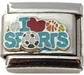 Italian charms - I love sports