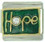 Wholesale Italian charms - Hope with stone