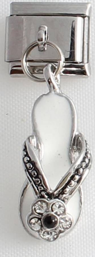 Italian charms (Fits Nomination) - Dangle White Sandal