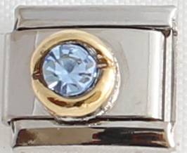 **June Special - Italian charms - Round Birthstone March (Fits Nomination)