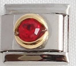 Italian charms - Round Birthstone July (Fits Nomination)