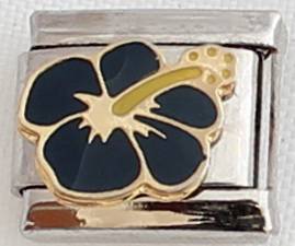 *SEPTEMBER SPECIAL* - Italian charms - Black Hibiscus