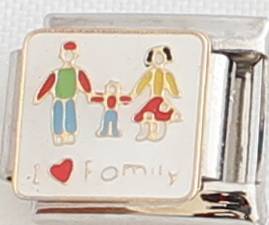 Italian charms - I love Family (Fits Nomination)