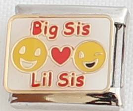 Italian charms - Big Sis Lil Sis (Fits Nomination)