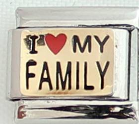 Italian charms (Fits Nomination) - I Love my Family