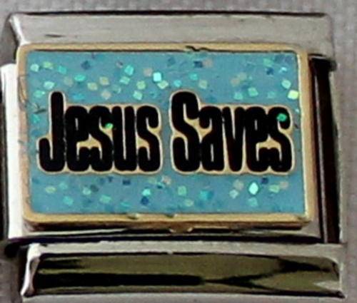 Italian charms (Fits Nomination) - Jesus Saves