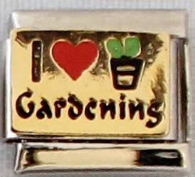 *Easter Special* - Italian charms - I love gardening (Fits Nomination)