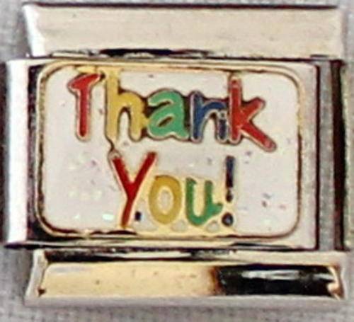 Italian charms - Thank you! (Fits Nomination)