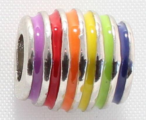 New Pandora style/European Rainbow Metal Charm