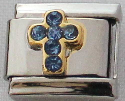 *Easter Special* - Italian charms - Cross Birthstone March (Fits Nomination)