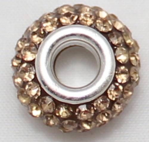New Pandora style/European  -  CZ Bead Gold