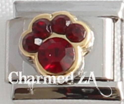 **Christmas Special - Italian charms - Paw Birthstone January (Fits Nomination)